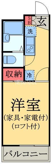 LP竹山弐番館(1K/1階)の間取り写真