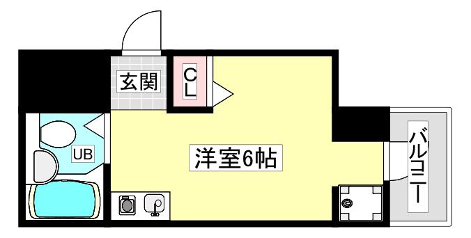 ブレシオンエスト(ワンルーム/1階)の間取り写真