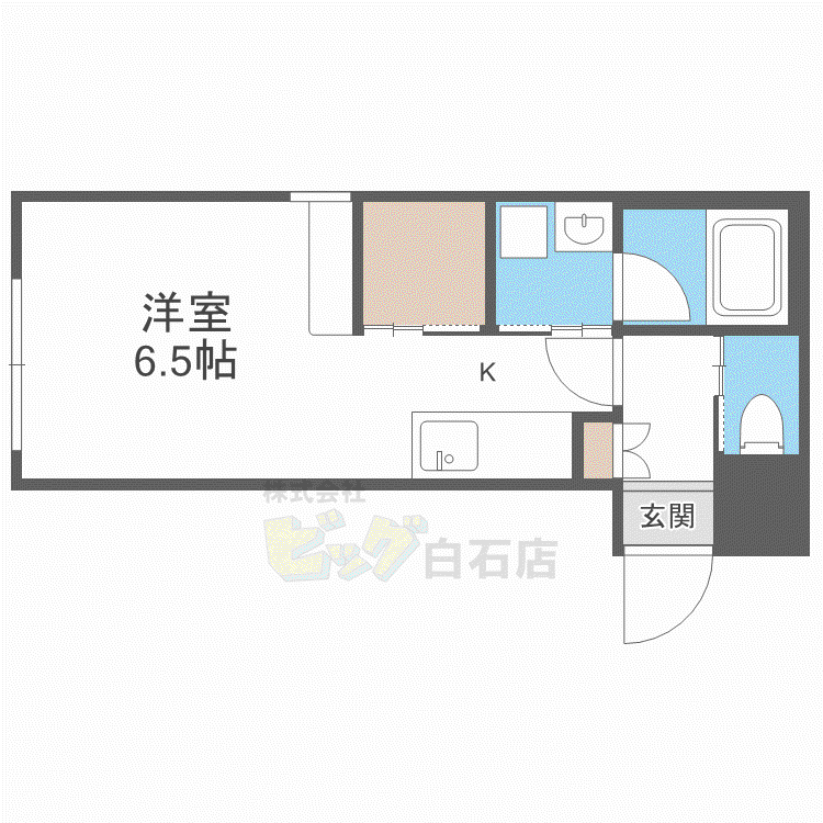 MAISON RIEL学園前(1LDK/4階)の間取り写真
