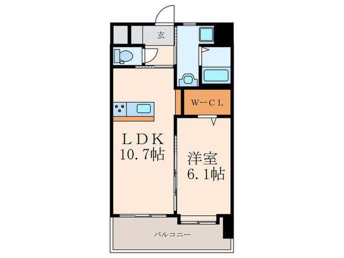 アルゴヴィラージュJONO(1LDK/11階)の間取り写真