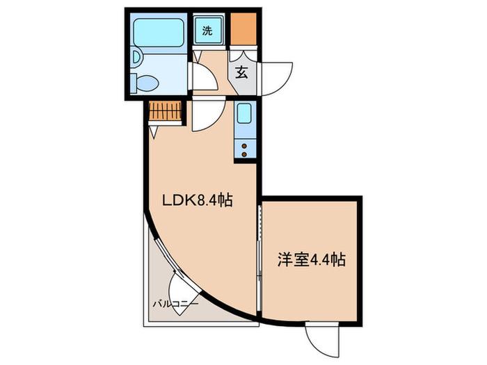 SIERRA COURT(1LDK/2階)の間取り写真