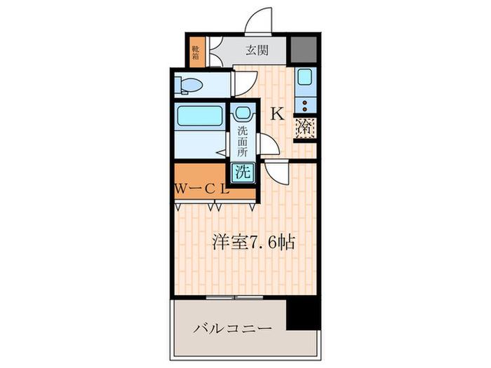 エクセルコート昭和通 -BRIGHT PLACEー(1K/10階)の間取り写真