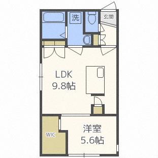 E-HORIZON宮の沢(1LDK/4階)の間取り写真
