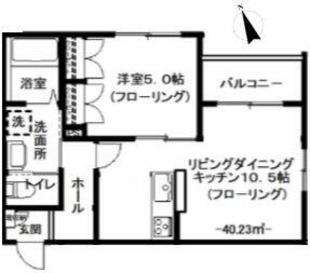 ムーンライトコントラバス(1LDK/3階)の間取り写真