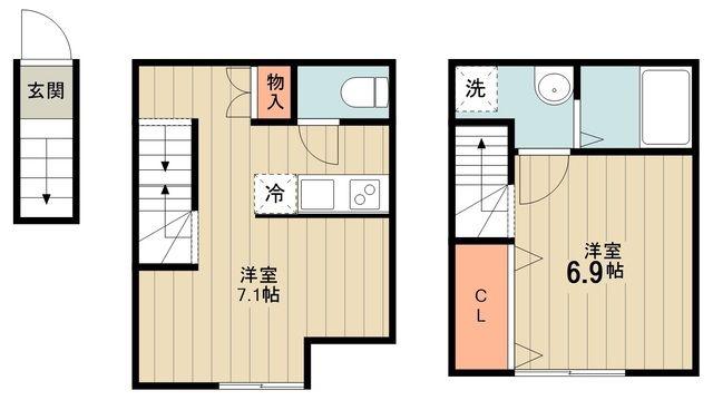 アイコート田無(1LDK/2階)の間取り写真
