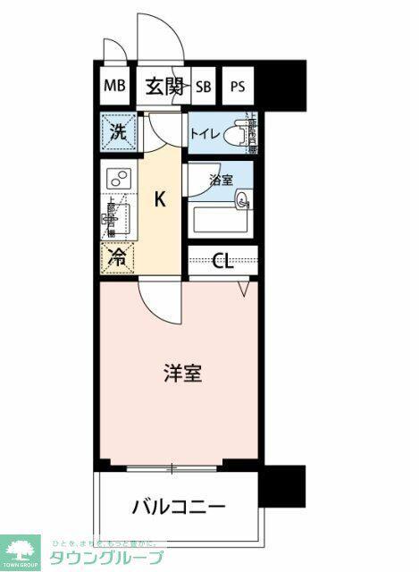 マイナビSTAY渋谷神泉町(1K/2階)の間取り写真