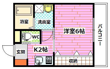 SOURIRE安芸中野駅前(1K/1階)の間取り写真