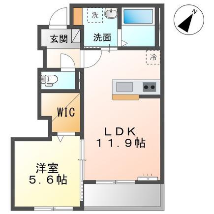 チャコールII番館(1LDK/1階)の間取り写真
