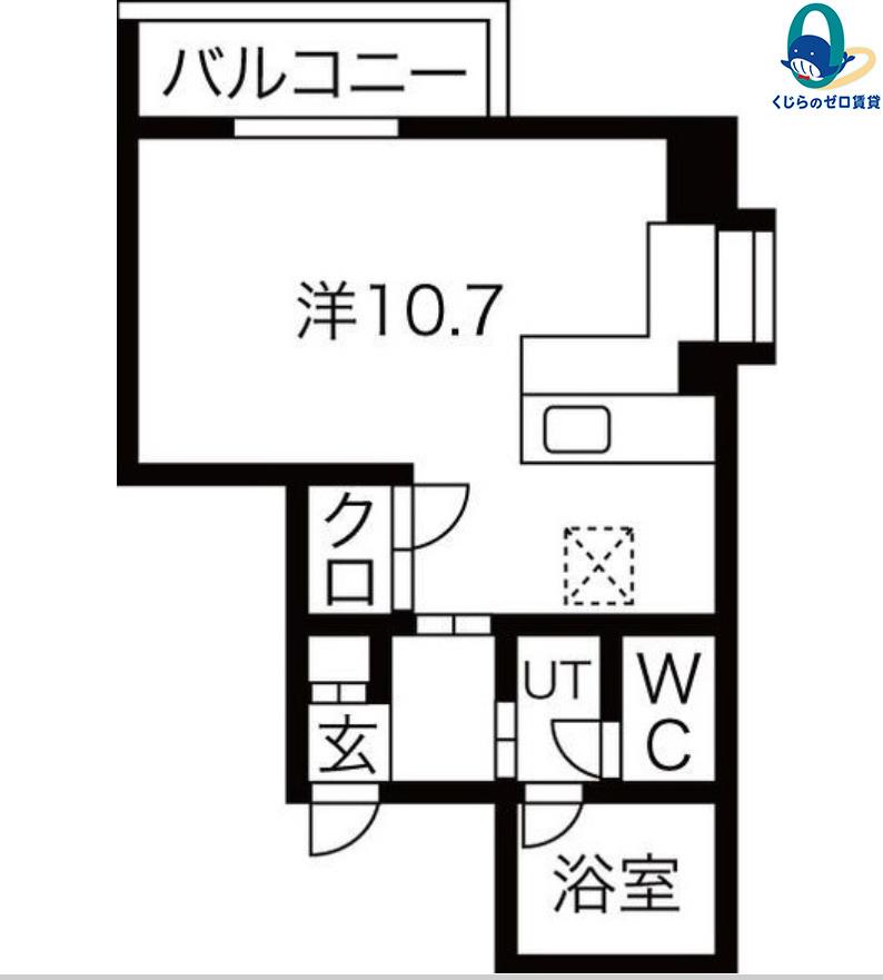 シティライフ今池北(ワンルーム/2階)の間取り写真