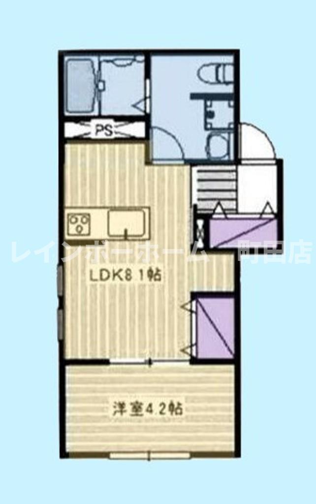 PAW TSUJIDO(1LDK/1階)の間取り写真