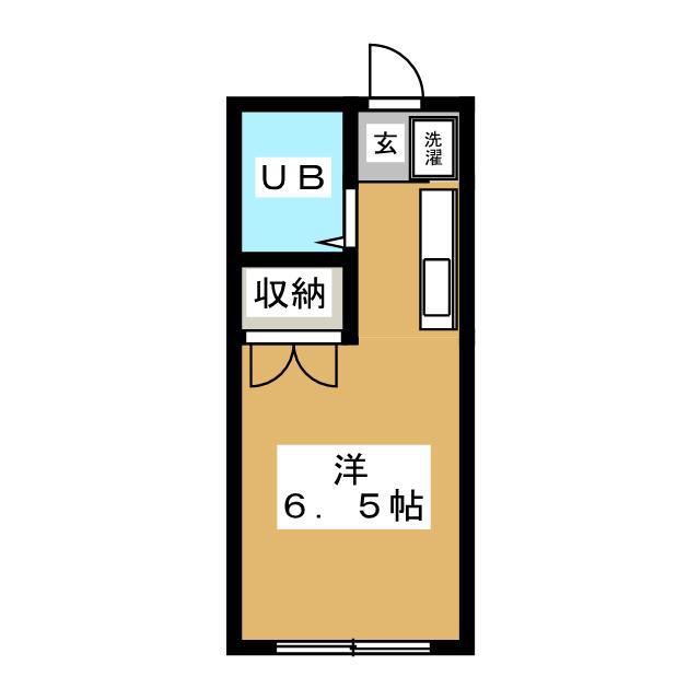 カーサトキコ(ワンルーム/2階)の間取り写真