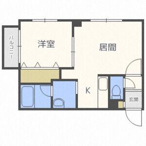GARE(1LDK/4階)の間取り写真