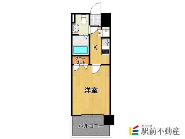 サヴォイザティファナ(1K/13階)の間取り写真