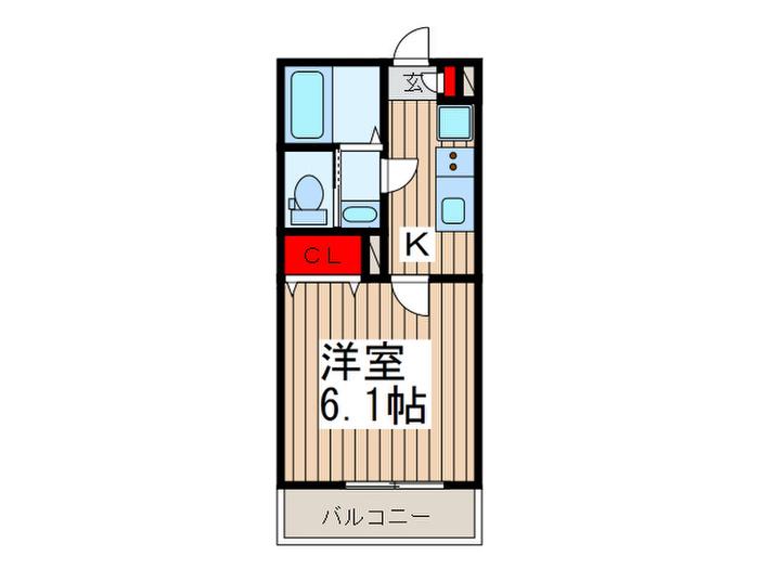 RAFFINE芝(1K/2階)の間取り写真