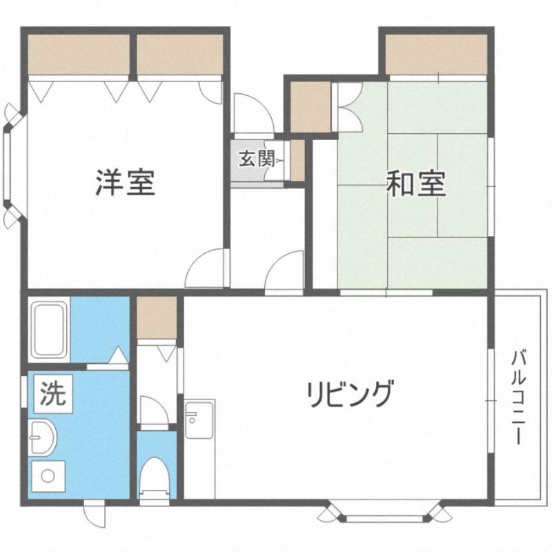 ハイツコンフォート(2LDK/3階)の間取り写真