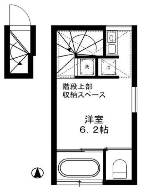 コンフォート北砂(ワンルーム/2階)の間取り写真