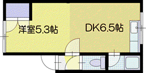 クレソンF(1DK/2階)の間取り写真