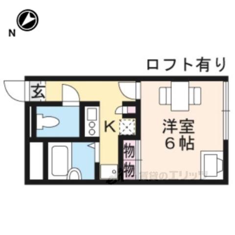 レオパレス藤木Ⅱ(1K/2階)の間取り写真