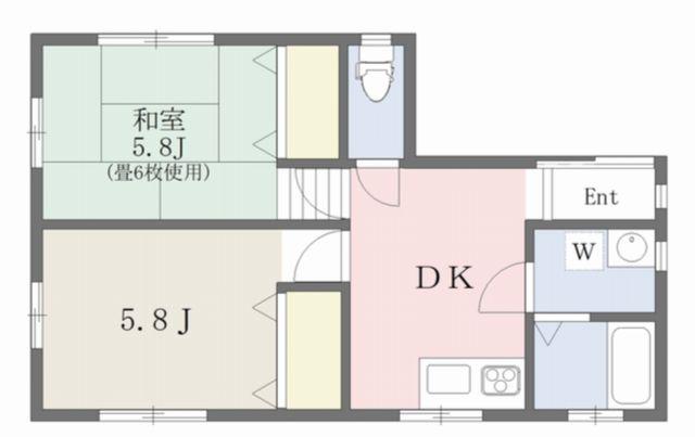 宮前町ビル(2DK/4階)の間取り写真