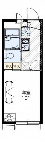 ラ プランタンII(1K/2階)の間取り写真