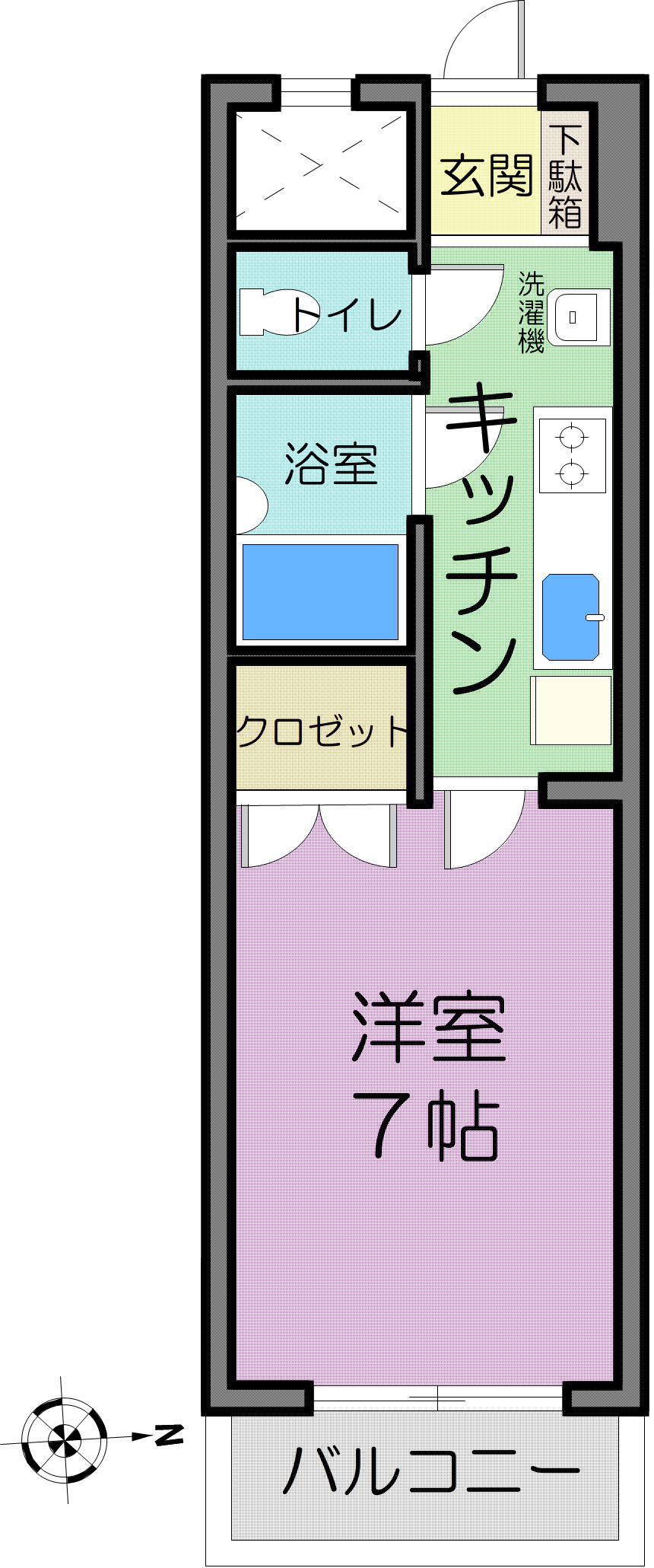 CASAタカハシ(1K/3階)の間取り写真