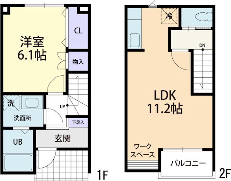 グランパルク 弐番館(1LDK/1階)の間取り写真