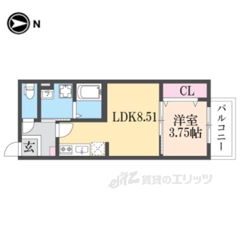ノーヴェ ルーチェ(1LDK/2階)の間取り写真
