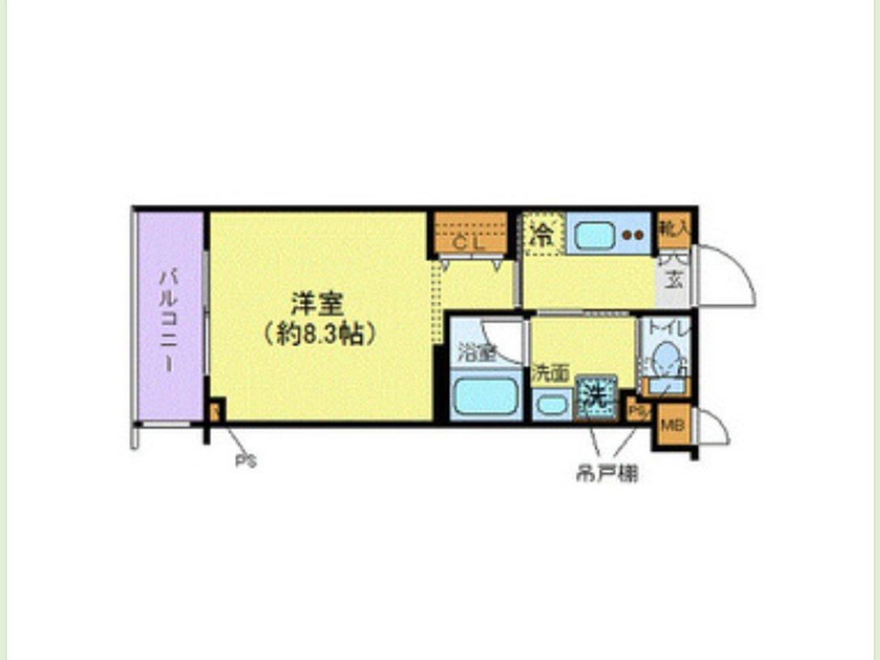 ZOOM北新宿(1K/2階)の間取り写真
