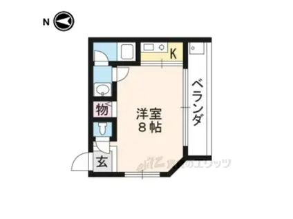 共栄ハイツ(1K/2階)の間取り写真