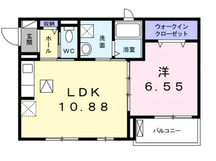 グランツ井上(1LDK/1階)の間取り写真