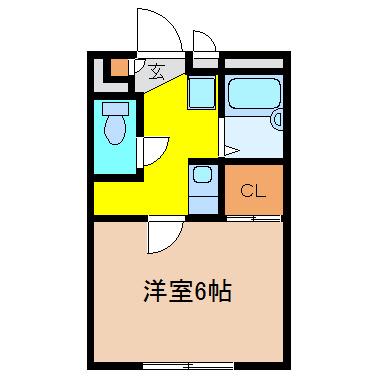 BAYSIDE那覇(1K/1階)の間取り写真