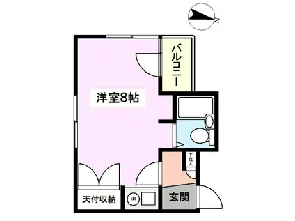 LAZFITH南横浜(ワンルーム/3階)の間取り写真