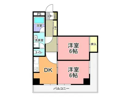 新日本ロイヤルレジデンス(2DK/7階)の間取り写真