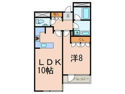 DIX上野毛(1LDK/3階)の間取り写真