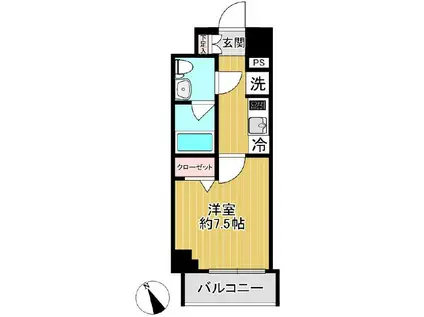 SHOKEN RESIDENCE横浜天王町II(1K/1階)の間取り写真