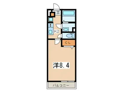 リブリ・サザン湘南台(1K/1階)の間取り写真