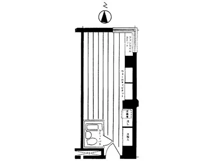 カサウィスタリア(ワンルーム/4階)の間取り写真