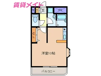 ミレニアム楠(ワンルーム/1階)の間取り写真