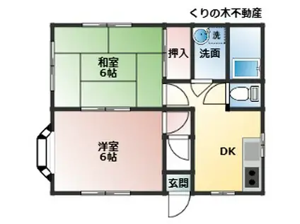 TSハウス(2DK/1階)の間取り写真