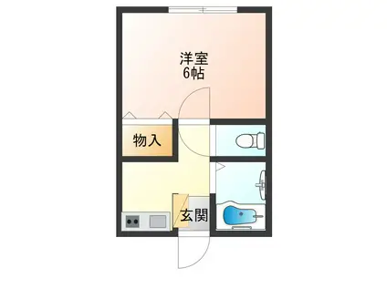 フラッツ17(1K/1階)の間取り写真