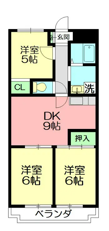 メルベーユ湘南 3階階 間取り