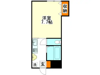 コーポミュゼ(1K/1階)の間取り写真