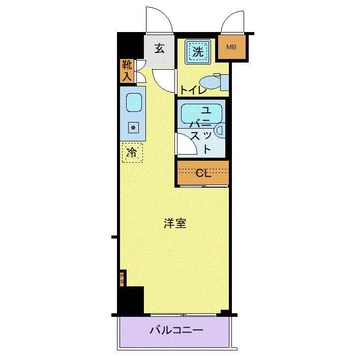 ラ・シード妙蓮寺(ワンルーム/4階)の間取り写真