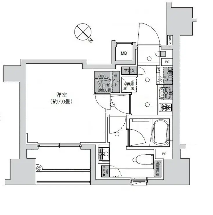 パークリュクス銀座mono 13階階 間取り