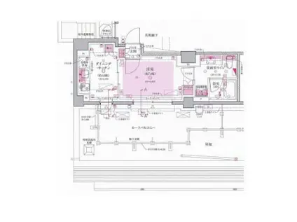 クレヴィア山吹神楽坂(1DK/8階)の間取り写真