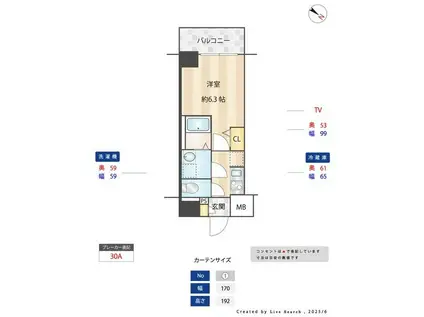 S-RESIDENCE神宮西駅前ASCENT(1K/2階)の間取り写真