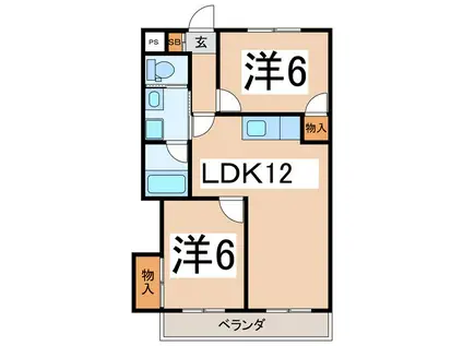 SON DE MER (2LDK/3階)の間取り写真