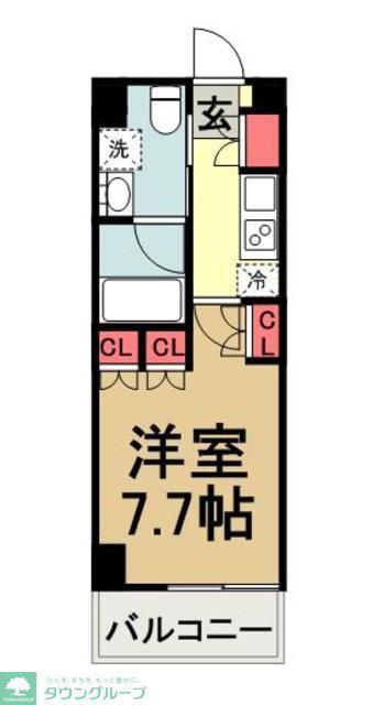 クレヴィスタ板橋西台II(1K/4階)の間取り写真