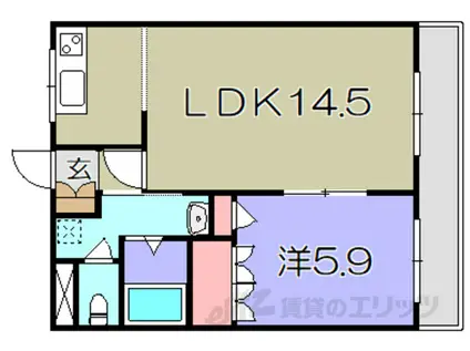 GREENVILLAGE(1LDK/2階)の間取り写真