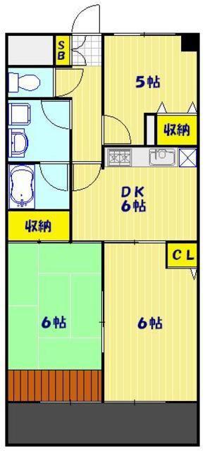 エンリッチF1号(3DK/3階)の間取り写真